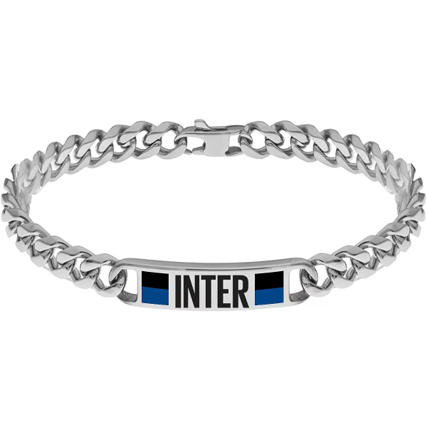 BRACCIALE SQUADRA B-IB008UAS UFFICIALE INTER ACCIAIO E SMALTO