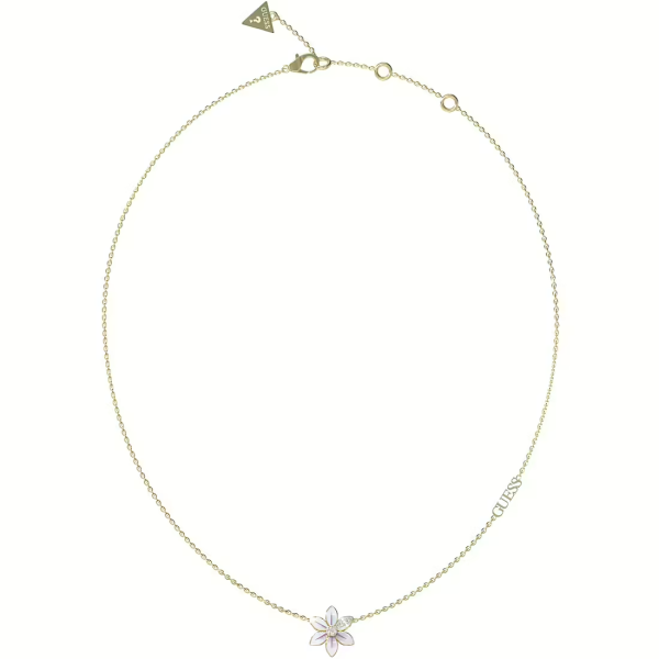 GUESS JUBN04136JWYGWH COLLANA FIORE DI LOTO SMALTATO