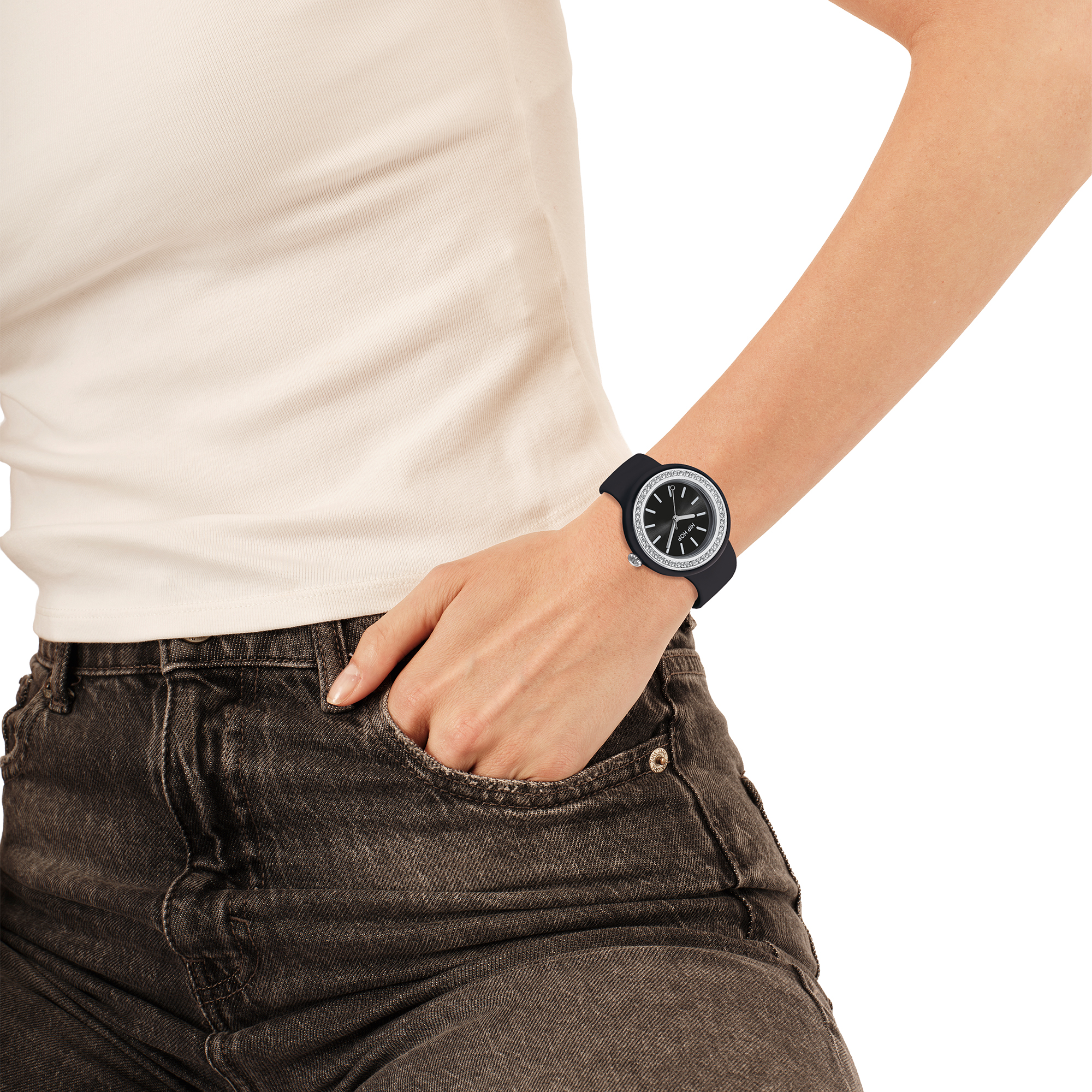 OROLOGIO HIP HOP-HERO.DOT BEZEL HWU1305 NERO