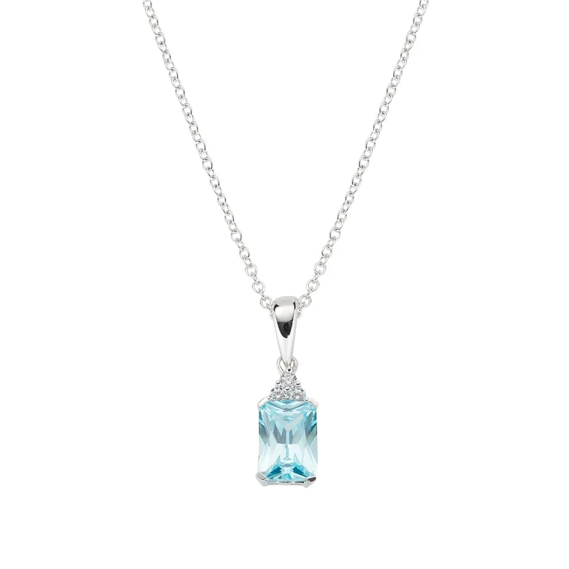 COLLANA AMEN PRINCESS ZIRCONE ACQUAMARINA CLBABBACZ
