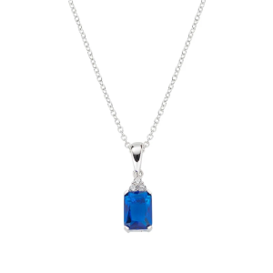 COLLANA AMEN PRINCESS ZIRCONI BLU E BIANCHI CLBABBBLZ